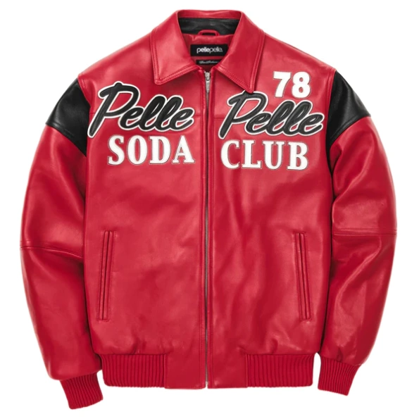 Pelle Pelle Red Custom Made Leather Jacket view 2